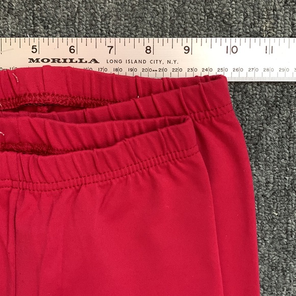 Capezio Dance/Activewear Leggings—Rich Red Cotton Lycra XS/S New - Picture 5 of 8